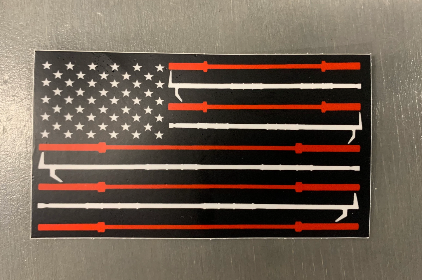 Barbell Flag Sticker